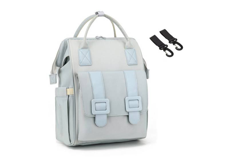 HAUSS SPOLE Wickelrucksack Baby Wickelrucksack Wickeltasche Rucksack mit Windelunterlage (Windeln Babyflasche Milchfläsche Rucksack Tasche mit USB-Anschluss, Multifunktional, Babytasche, Wickelrucksack), mit Kinderwagen-Haken von HAUSS SPOLE