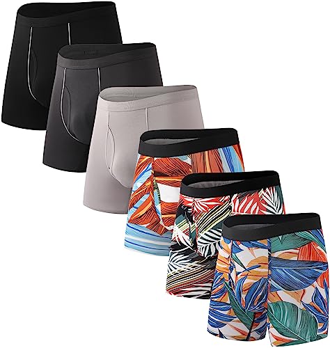 HAVVIS Boxershorts Herren Bambus Unterwäsche Männer Superweich Atmungsaktiv Boxer Briefs Multipack Men Retroshorts New (DE/NL/SE/PL, Alphanumerisch, S, Regular, Regular, B02-6er Pack) von HAVVIS