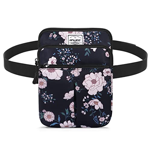 HAWEE Hüftgürteltasche für Damen und Herren, Crossbody, Handy-Geldbörse, verstellbarer Schultergurt, Reise-Hüfttasche, multifunktional, modisch, Bauchtasche, wasserabweisend, Vanessa Flora von HAWEE