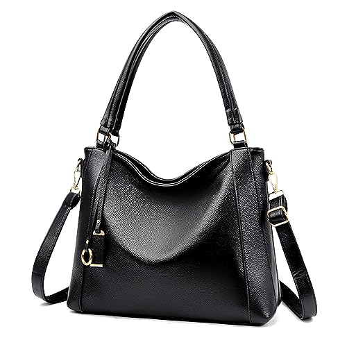 HAWEE Mode Damen Handtasche aus Weiches PU-Leder Umhängetasche Große Schultertasche mit Reißverschluss Leichte Henkeltasche Elegante Einkaufstasche für Dating Shopping Arbeiten von HAWEE