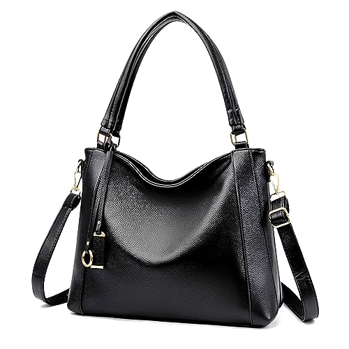HAWEE Mode Damen Handtasche aus Weiches PU-Leder Umhängetasche Große Schultertasche mit Reißverschluss Leichte Henkeltasche Elegante Einkaufstasche für Dating Shopping Arbeiten von HAWEE