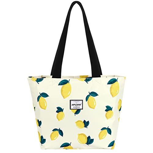 HAWEE Mode Damen Schultertasche mit Reißverschluss Casual Frauen Handtasche Umhängetasche Groß Einkaufstasche Wasserdicht Henkeltasche für Reise Arbeit Schule Tägliches Leben Strand von HAWEE