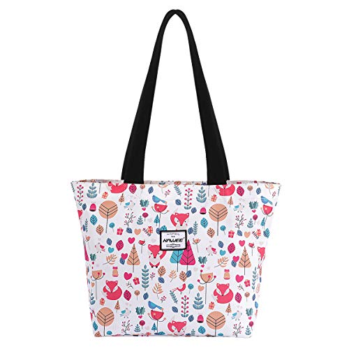 HAWEE Mode Damen Schultertasche mit Reißverschluss Casual Frauen Handtasche Umhängetasche Groß Einkaufstasche Wasserdicht Henkeltasche für Reise Arbeit Schule Tägliches Leben Strand von HAWEE