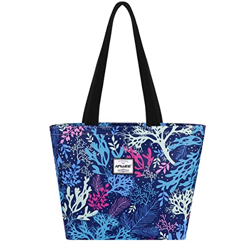 HAWEE Mode Damen Schultertasche mit Reißverschluss Casual Frauen Handtasche Umhängetasche Groß Einkaufstasche Wasserdicht Henkeltasche für Reise Arbeit Schule Tägliches Leben Strand von HAWEE