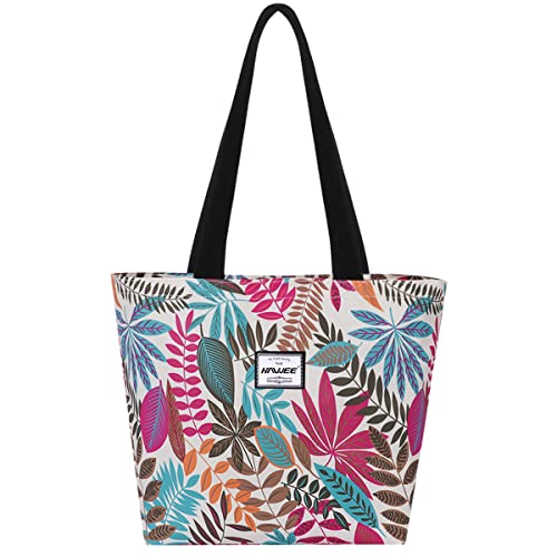 HAWEE Mode Damen Schultertasche mit Reißverschluss Casual Frauen Handtasche Umhängetasche Groß Einkaufstasche Wasserdicht Henkeltasche für Reise Arbeit Schule Tägliches Leben Strand von HAWEE