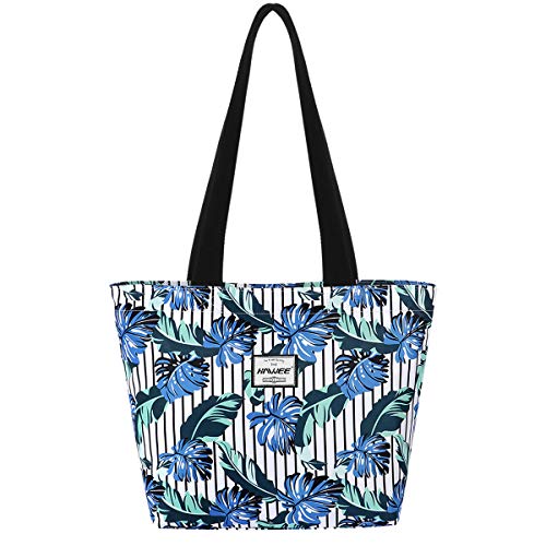 HAWEE Mode Damen Schultertasche mit Reißverschluss Casual Frauen Handtasche Umhängetasche Groß Einkaufstasche Wasserdicht Henkeltasche für Reise Arbeit Schule Tägliches Leben Strand von HAWEE