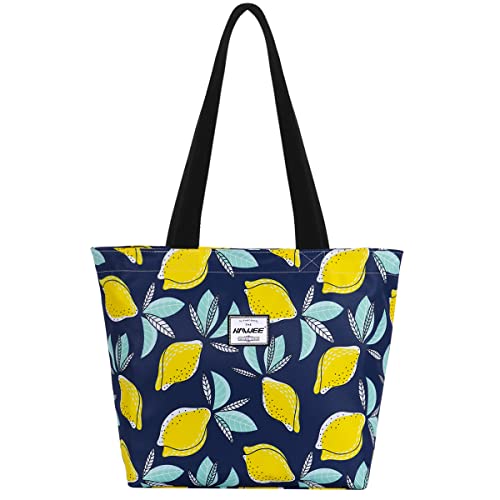 HAWEE Mode Damen Schultertasche mit Reißverschluss Casual Frauen Handtasche Umhängetasche Groß Einkaufstasche Wasserdicht Henkeltasche für Reise Arbeit Schule Tägliches Leben Strand von HAWEE