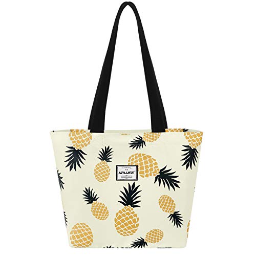 HAWEE Mode Damen Schultertasche mit Reißverschluss Casual Frauen Handtasche Umhängetasche Groß Einkaufstasche Wasserdicht Henkeltasche für Reise Arbeit Schule Tägliches Leben Strand von HAWEE