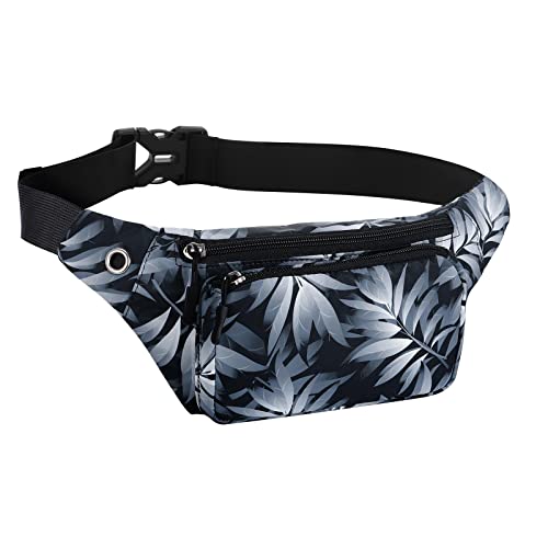 HAWEE Sport Bauchtasche Unisex Leichte Gürteltasche Hüfttasche Multicolor mit Verstellbarem Gürtel und Kopfhöreranschluss für Damen Herren Outdoor Reisen Wandern Joggen Radfahren Laufen Dünne Blätter von HAWEE
