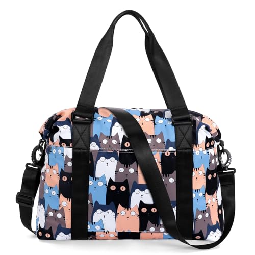 HAWEE Sporttasche Damen Groß Leichte Reisetasche Herren Faltbare Gym Duffel Bag Weekender Travel Bag Wasserdicht Handgepäck Tasche für Reise Fitness Wandern Schwimmen Camping von HAWEE