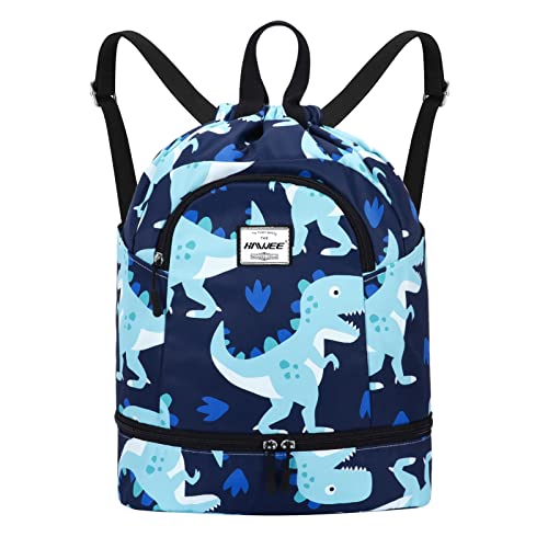 HAWEE Wasserdicht Kordelzug Rucksack mit Innentasche Groß Turnbeutel Kordelzug Tagesrucksack Tunnelzug Tasche Sporttasche Unisex für Frauen Männer Reise Alltag Schule Outdoor Yoga Schwimmen Strand von HAWEE