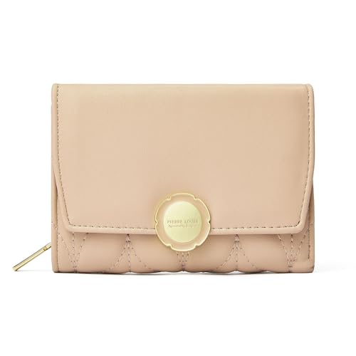 HAWILL Damen Geldbörse Kleine Geldbeutel mit Münzfach Vintage Leder Portemonnaie mit Viel Kartenfächer (Khaki) von HAWILL