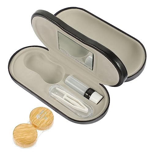 HAWILLOSCH 1satz Multifunktionale Brillenbox Aus Pu-Leder Doppelstöckige Aufbewahrung Für Brillen Tragbare Brillenetui Für Reisen Leicht Und Stabil Für Sonnenbrillen Und Lesebrillen von HAWILLOSCH