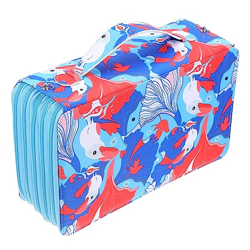 HAWILLOSCH 1 Stück Bleistift Aufbewahrungstasche Multilayer Tragbare Schreibwaren Beutel Griff Bleistift Tasche von HAWILLOSCH