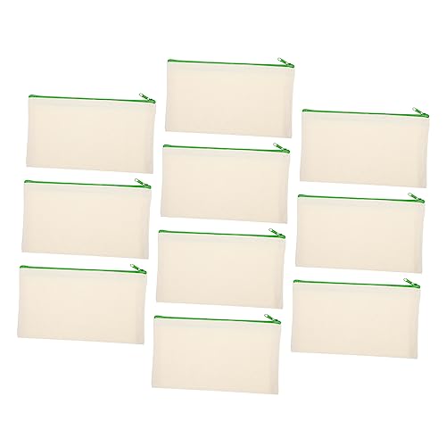 HAWILLOSCH 10stücke Canvas-Tasche Mit Reißverschluss Für Stifte Federmäppchen Aus DIY-stiftebehälter Für Studenten Leicht Abwischbar Und Tragbar von HAWILLOSCH