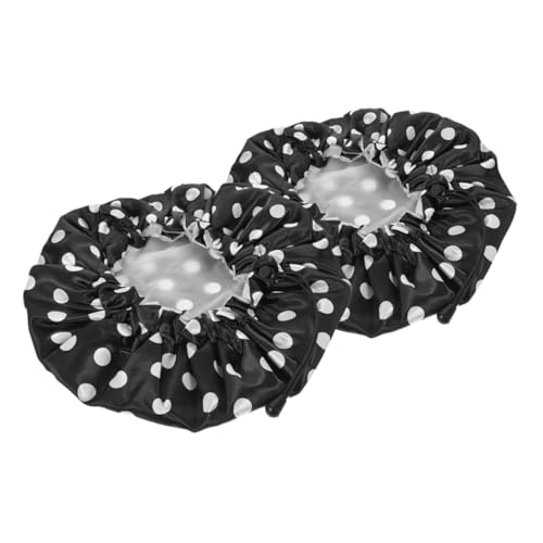 HAWILLOSCH 2stücke Duschhaube Für Damen Satin Elastische Bademütze Große Saunahut Badehaube Duschmütze Für Langes Haar Mit Gummiband Wiederverwendbar Effektiver Schutz Gegen Haar von HAWILLOSCH