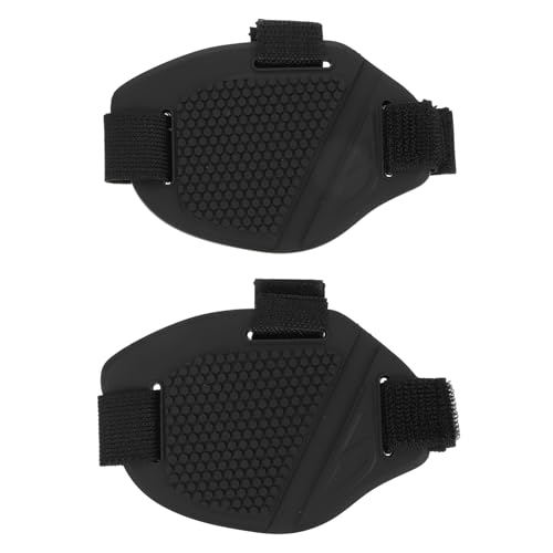 HAWILLOSCH 2 Stück Motorrad Schuhschutz aus Robustem Gummi Verschleißfest und Rutschfest Teiliges Schützender Gear Shifter Schuhüberzug in Schwarz Einfach zu Montieren für Sicheren Schutz von HAWILLOSCH