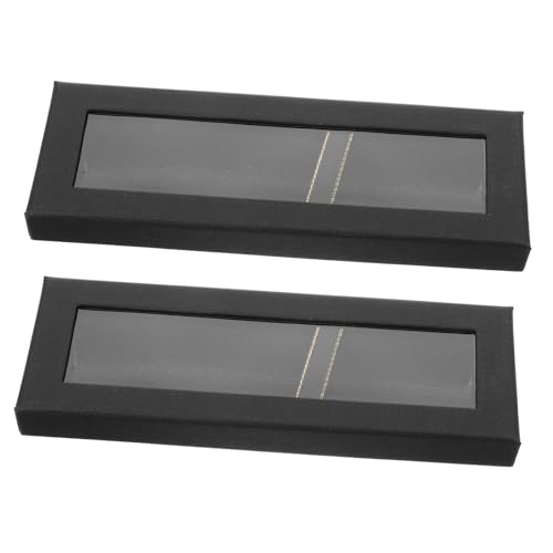 HAWILLOSCH 2stücke Füllfederhalter-etui Aus Papier Und Seide Mit Transparentem Fenster Leer Tragbarer Stift-Organizer Dekoratives Stifte-geschenkbox Für Stifte Und Schreibwaren von HAWILLOSCH