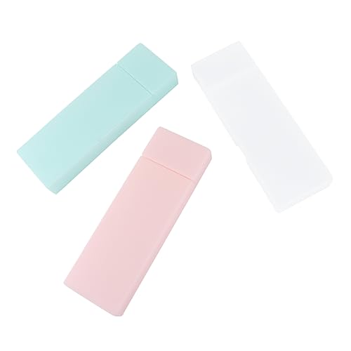 HAWILLOSCH 3stücke Teiliges Halbtransparenten Multifunktionalen Kunststoff-federmäppchen Für Schüler Großer Stauraum Leicht Und Tragbar Für Schule Und Büro von HAWILLOSCH