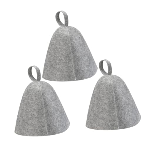 HAWILLOSCH 3stücke Wiederverwendbare Und Saugfähige Filz-saunahüte Für Damen Komfortable Badaccessoires Wasserabsorbierende Saunakappen Für Entspannte Saunaerfahrung von HAWILLOSCH