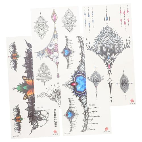 HAWILLOSCH Pcs Einzigartige Temporäre Aufkleber Für Frauen Mädchen Schwarz Design Temporäre Körper von HAWILLOSCH