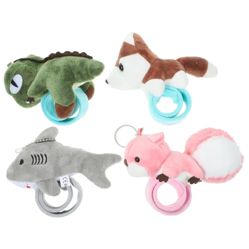 HAWILLOSCH 4 Stück Teiliges Plüsch Tier slap Armband Weiche Leichte Animal Theme Handgelenk Bänder Strapazierfähiges Hautfreundliches Kuscheltier für Jungen Mädchen Kompakt und Bequem von HAWILLOSCH