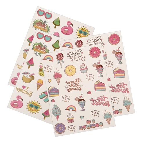 HAWILLOSCH 4blätter Hawaiianische Temporäre Tattoos Aufkleber Für Geeignet Für Arm Und Hals Dekoration Für Sommerfeste Und Partys von HAWILLOSCH