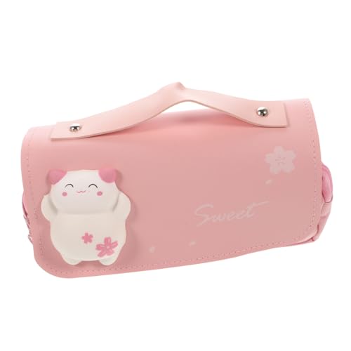 HAWILLOSCH Portable Pen Case Für Mädchen Kawaii Bleistiftetui Mit Druckentlastungsspielzeug Langlebige Stofftasche Für Stifte Und Schreibwaren Für Schule Und Büro von HAWILLOSCH