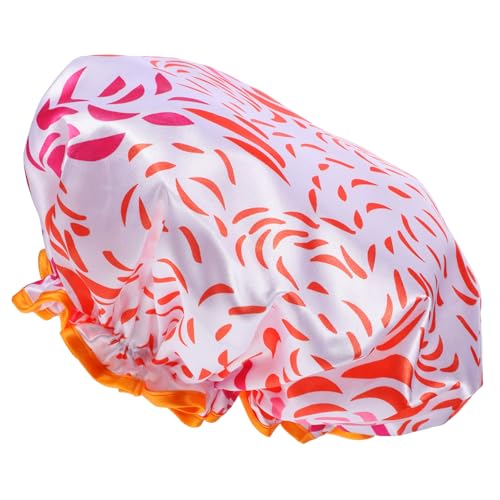 HAWILLOSCH Extra Große Duschhaube Für Damen Satin-duschhaube Doppellagig Wiederverwendbar Zum Baden Und Haarpflegebehandlungen Elastisches Design Für Bequemen Sitz von HAWILLOSCH