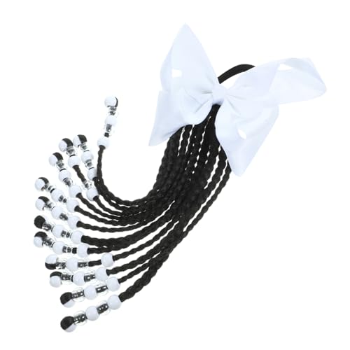 HAWILLOSCH Ponytail Haarverlängerung Mit Schleife Für Süße Geflochtene Perücke Für Mädchen Für Partys Tänze Und Alltag Einfach Zu Tragen Kein Haarschaden Vielseitig Einsetzbar von HAWILLOSCH
