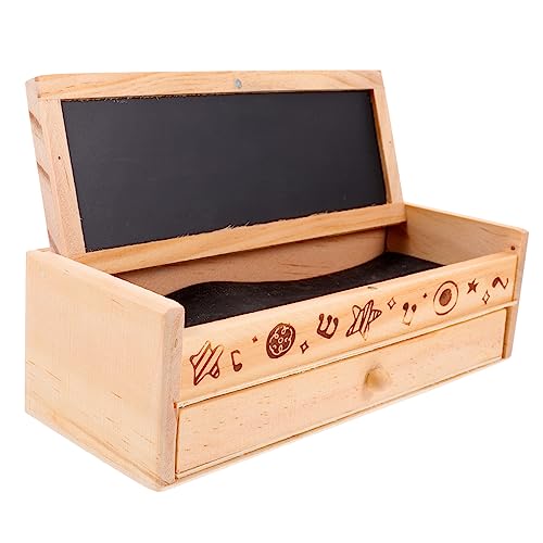 HAWILLOSCH Holzetui Doppellagig Für Schüler Bleistiftbox Aus Holz Stifteetui Mit Großem Fassungsvermögen Für Stifte Bleistifte Und Textmarker von HAWILLOSCH