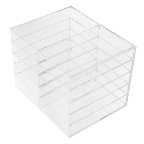 HAWILLOSCH Stifthalter Aus Acryl mit Großer Kapazität Farbenfroher Markerhalter für Den Schreibtisch Zum Sortieren Von Markern Tragbare Box für Schreibwarenmarker von HAWILLOSCH