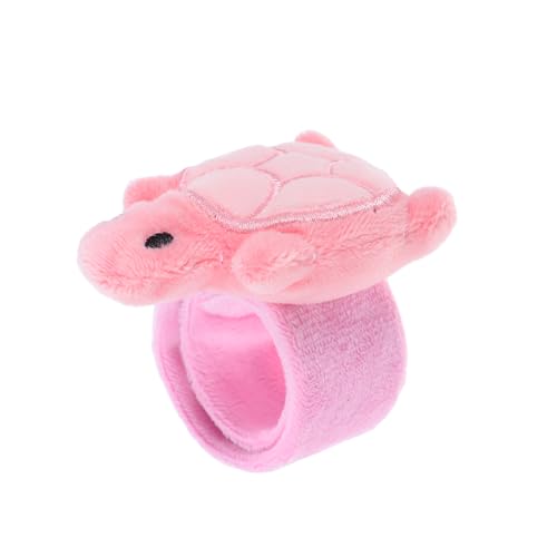 HAWILLOSCH Süßes Schildkröten Slap-armband Plüsch Tierarmband Als Deko Für Junge Mädchen Und Erwachsene Rosa Vielseitiges Partygeschenk Bequemes Stoffarmband Aus Pp Baumwolle Spielzeug von HAWILLOSCH