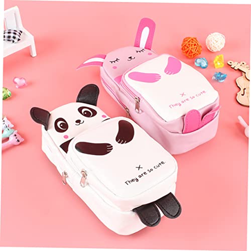 HAWILLOSCH Niedriges Gewicht Panda Federmäppchen Stiftetasche mit Cartoon Robuster Schreibwaren Organizer für Schüler Mäppchen als für Studenten von HAWILLOSCH