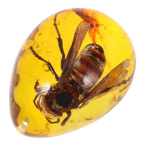 HAWILLOSCH Pendand Aus Bernstein Mit Insekten-einschlüssen Handgefertigter Schmuck Wasserfall-design Einzigartiger Bernstein-dekorationsanhänger Für Halsketten Bienen- von HAWILLOSCH