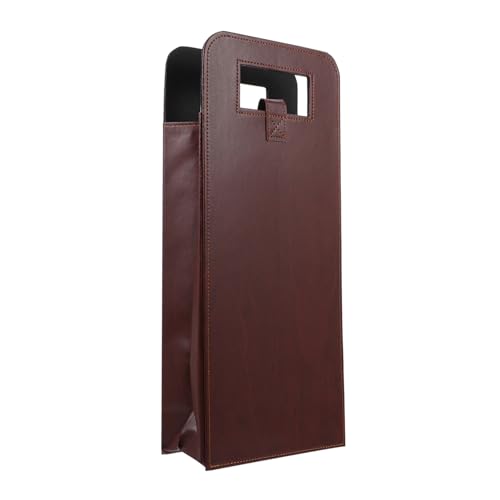 HAWILLOSCH Weinflaschentasche Aus Leder Für Rotwein Mit Henkel Geschenktüte Zum Lagern Von Weinflaschen Praktisch Und Für Partys Und Feiern von HAWILLOSCH