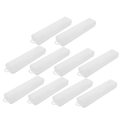 HAWILLOSCH Zahnbürstenetui 10 Stück Tragbare Zahnbürstenbox aus PP Transparent Leicht und Langlebig für Reisen Camping Aufbewahrung von Zahnseide und Besteck von HAWILLOSCH