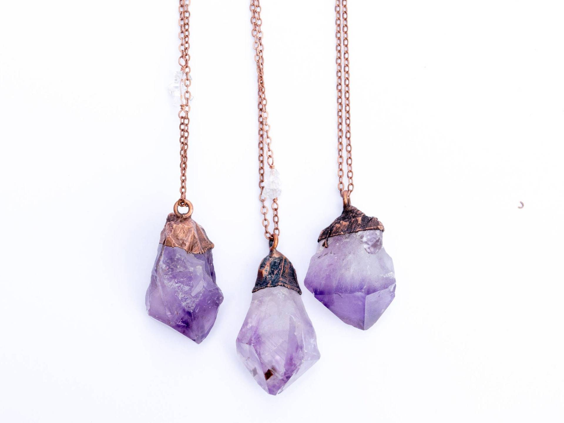 Amethyst Kristall Halskette | Roher Anhänger Elektrogeformte Rohe Kristallschmuck Rohe Mineral Amethyst Kristall Halskette | Roher Anhänger Elektrogeformte Rohe Kristallschmuck Rohe Mineral von HAWKHOUSE