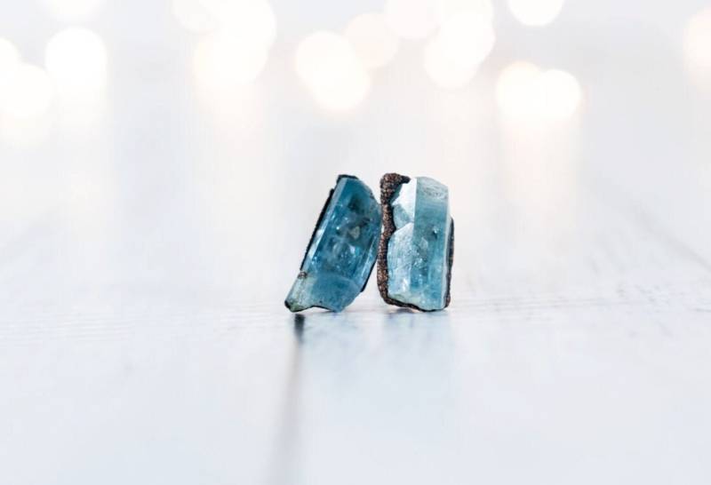 Aquamarin Ohrringe | Ohrstecker März Geburtsstein Geburtssteinschmuck von HAWKHOUSE