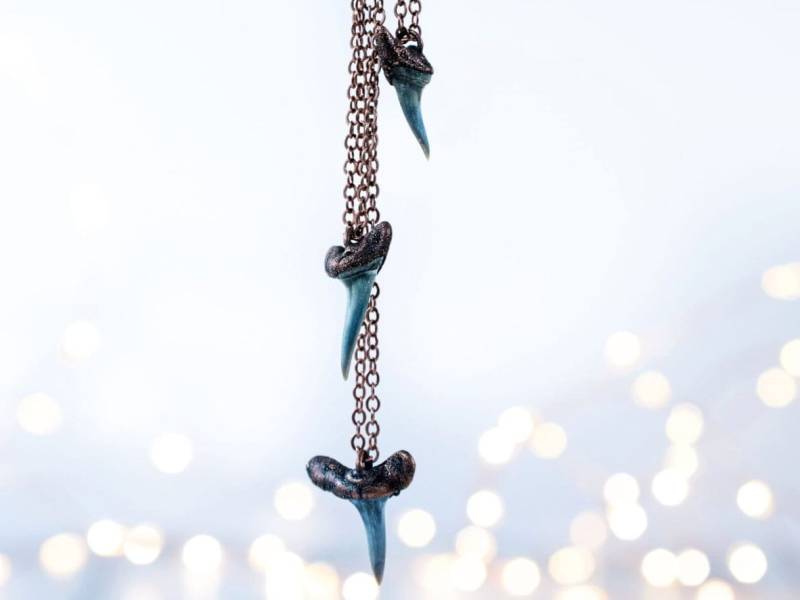 Haifischzahn Anhänger | Elektrogeformter Aus Kupfer Halskette Mako Zahn Fossil von HAWKHOUSE