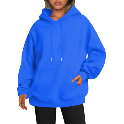 Damen Hoodie Kapuzenpullover Damen Kapuzenpulli Sweatshirt Damen Oversized Kapuzen Hoodie Damen Frauen Uni Basic Oversize Pullover Hoody Damen Kuschel Pulli Hoodies Sweatshirts für Damen Saphir 4XL Damen Hoodie Kapuzenpullover Damen Kapuzenpulli Sweatshirt Damen Oversized Kapuzen Hoodie Damen Frauen Uni Basic Oversize Pullover Hoody Damen Kuschel Pulli Hoodies Sweatshirts für Damen Saphir 4XL von HAXNOHEY