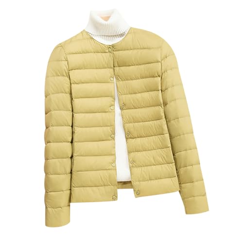 Leichte Steppjacke Damen Dünne Daunenjacke Damen Puffer Jacke Damen Ultraleichte Daunen Steppjacke Leichter Steppmantel Damen Leicht Puffer Mantel Damen Down Jacket Women Daunenmantel Damen XXL von HAXNOHEY