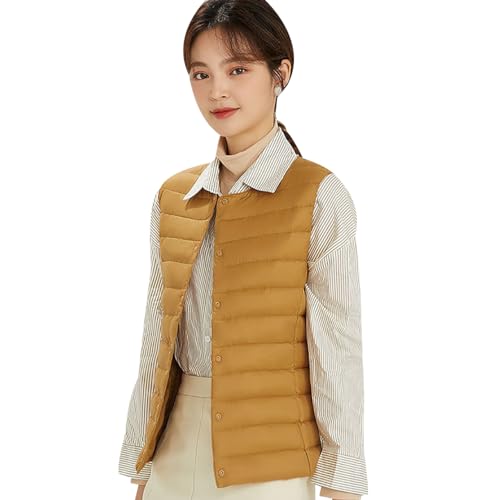 Steppweste Damen Leicht Leichte Daunenweste Damen Ärmellose Steppweste Jacke Ärmellos Damen Westen Puffer Weste Frauen Wattierte Weste Damen Gesteppte Weste Stepp Damen Damen-Steppwesten Gelb XXL Steppweste Damen Leicht Leichte Daunenweste Damen Ärmellose Steppweste Jacke Ärmellos Damen Westen Puffer Weste Frauen Wattierte Weste Damen Gesteppte Weste Stepp Damen Damen-Steppwesten Gelb XXL von HAXNOHEY