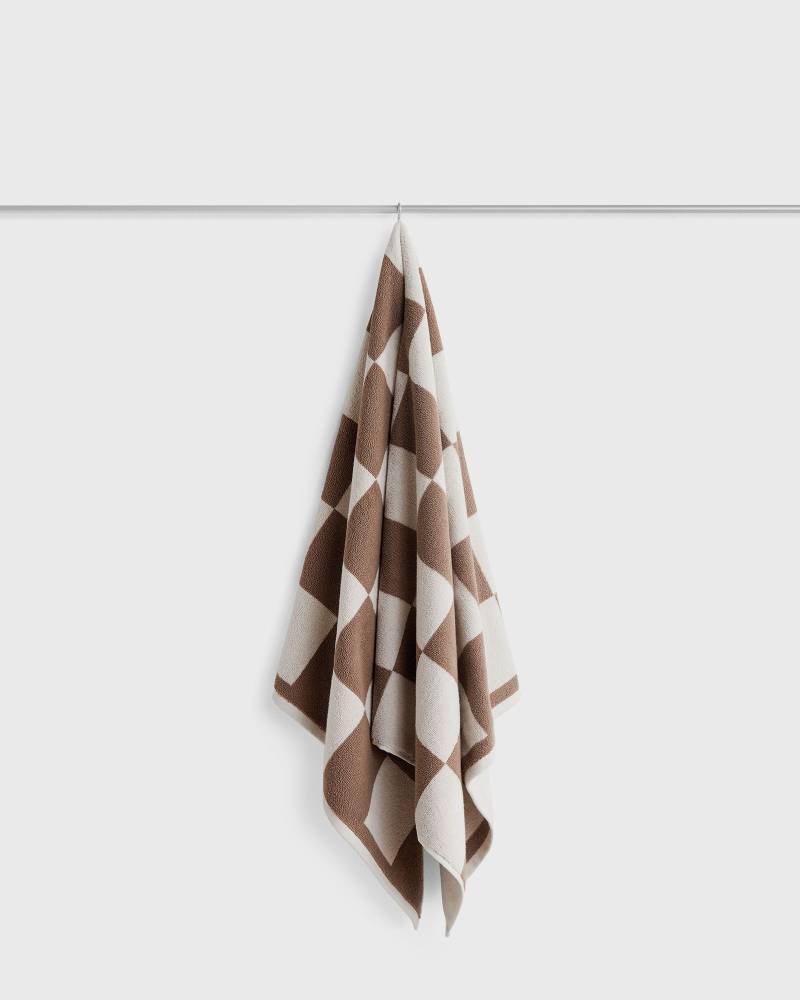 HAY Check Bath Towel men Bathing brown in Größe:ONE SIZE von HAY
