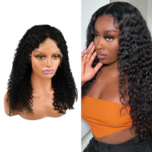 HAYAHAIR Tiefwellige Spitzenperücke für schwarze Frauen, 50,8 cm, Naturschwarz, 180 % Dichte, ohne Klebstoff, 4 x 4, Echthaar-Perücken mit tiefer Wellenspitze vorne HAYAHAIR Tiefwellige Spitzenperücke für schwarze Frauen, 50,8 cm, Naturschwarz, 180 % Dichte, ohne Klebstoff, 4 x 4, Echthaar-Perücken mit tiefer Wellenspitze vorne von HAYAHAIR