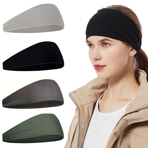 HAYGEM 4 Stück Sport Mehrfarbig Stirnband Herren, Sport Haarband Herren Doppelseitiger Feuchtigkeitstransport, Elastisch und Rutschfest Schweißband, Geeignet für Yoga, Laufen, Radfahren HAYGEM 4 Stück Sport Mehrfarbig Stirnband Herren, Sport Haarband Herren Doppelseitiger Feuchtigkeitstransport, Elastisch und Rutschfest Schweißband, Geeignet für Yoga, Laufen, Radfahren von HAYGEM
