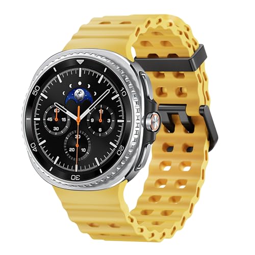 HAYONLIY Sportarmbänder, kompatibel mit Samsung Galaxy Watch 8, Band 40 mm, 44 mm/Galaxy Watch 8 Classic, 46 mm, keine Lücke, atmungsaktives Armband, wasserdicht, weiches Silikonarmband für Damen und von HAYONLIY
