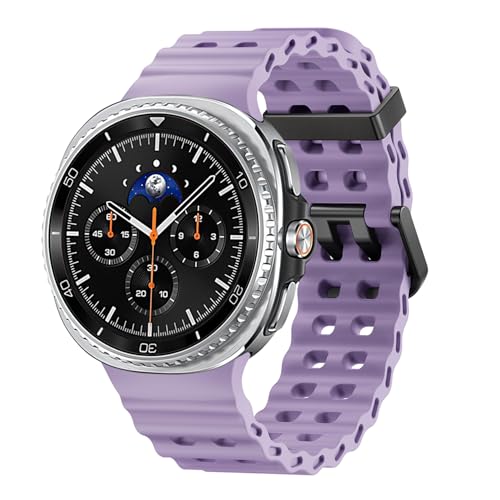 HAYONLIY Sportarmbänder, kompatibel mit Samsung Galaxy Watch 8, Band 40 mm, 44 mm/Galaxy Watch 8 Classic, 46 mm, keine Lücke, atmungsaktives Armband, wasserdicht, weiches Silikonarmband für Damen und von HAYONLIY