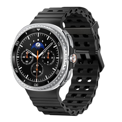 HAYONLIY Sportarmbänder, kompatibel mit Samsung Galaxy Watch 8, Band 40 mm, 44 mm/Galaxy Watch 8 Classic, 46 mm, keine Lücke, atmungsaktives Armband, wasserdicht, weiches Silikonarmband für Damen und von HAYONLIY