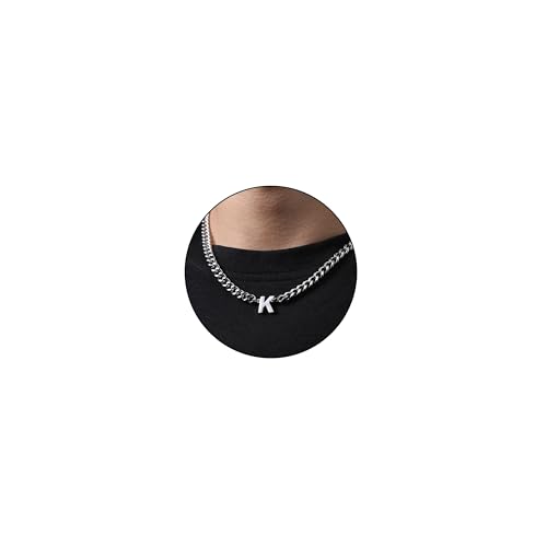 HAYOUWAY Kette Herren mit Buchstaben Halskette Damen Silber Kette, Edelstahl Panzerkette Herren Halskette Kubanische Kette mit Buchstabe Anhänger Schmuck Geschenke für Papa Männer Geburtstag Geschenke HAYOUWAY Kette Herren mit Buchstaben Halskette Damen Silber Kette, Edelstahl Panzerkette Herren Halskette Kubanische Kette mit Buchstabe Anhänger Schmuck Geschenke für Papa Männer Geburtstag Geschenke von HAYOUWAY